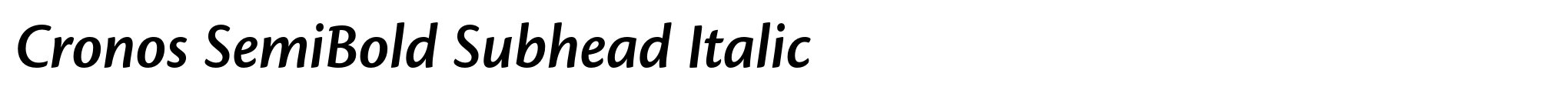 Cronos SemiBold Subhead Italic image